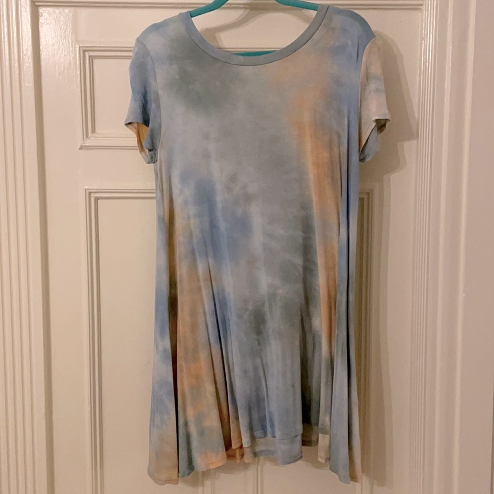 Vintage Havana Tie dye cotton T-Shirt Dress